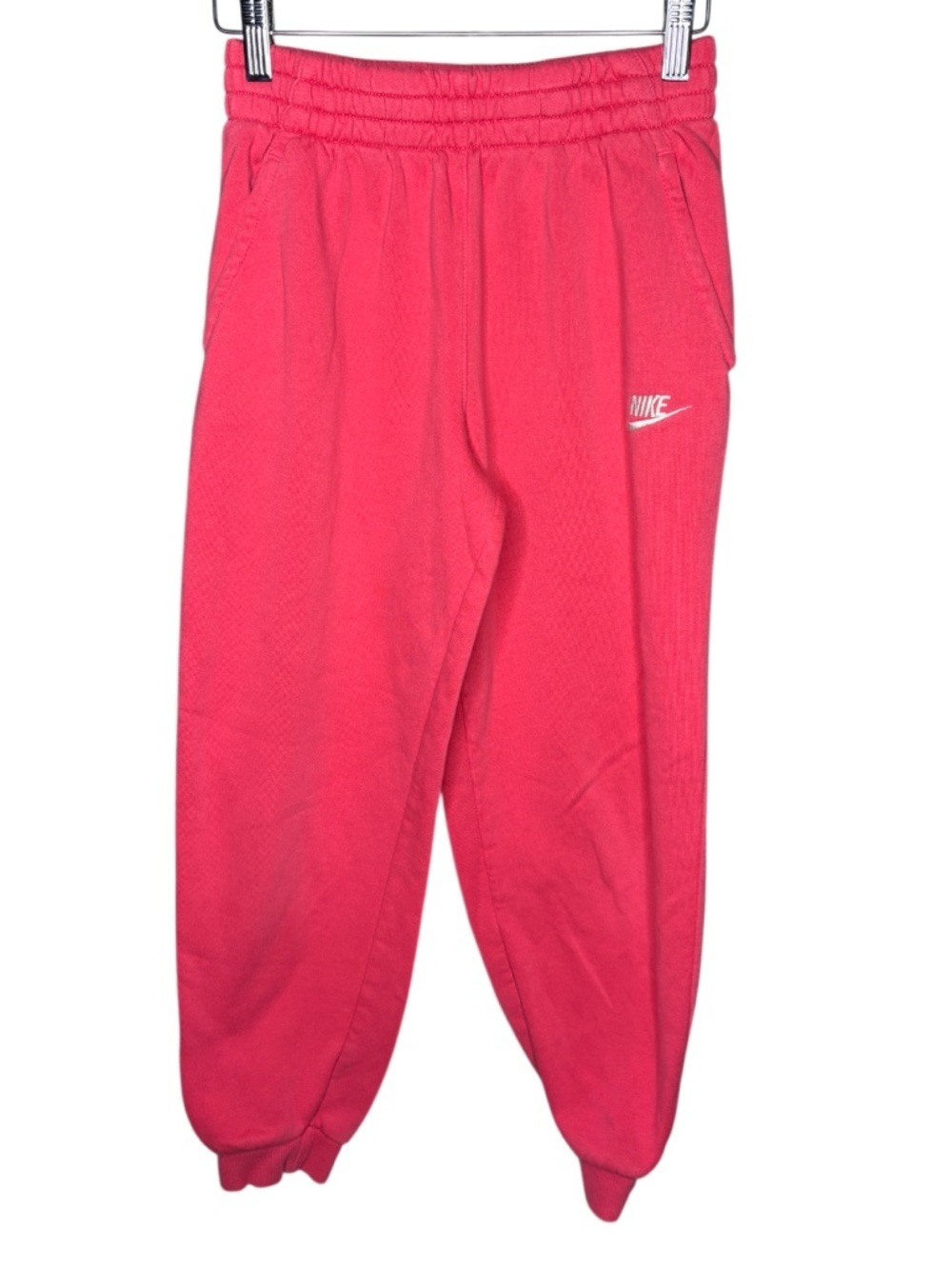 Nike Girls | Pink Joggers Sweatpants | Cotton Blend | Elastic Waist | Size L - Picture 4 of 7